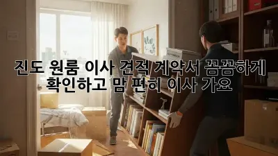 진도 원룸 이사 견적, 계약서 꼼꼼하게 확인하고 맘 편히 이사 가요!